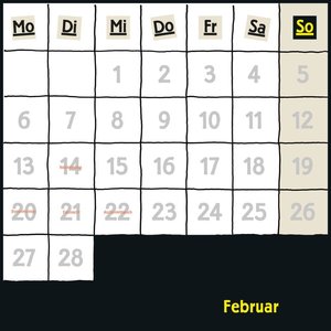 Uli Stein Schwarzer Kalender 2023: Monatskalender für die Wand