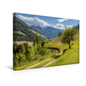 Premium Textil-Leinwand 45 cm x 30 cm quer Ahrntaler Sonnenweg bei St. Johann in Südtirol, Italien