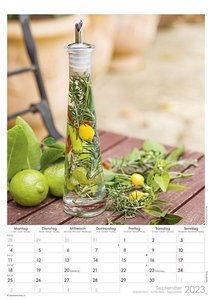 Kräuter & Gewürze 2023 - Bildkalender A3 (29,7x42 cm) - Herbs & Spices - mit Feiertagen (DE/AT/CH) und Platz für Notizen - Wandplaner - Küchenkalender