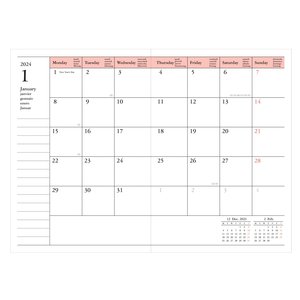 MARK'S 2023/2024 Taschenkalender A6 vertikal, Gradient, Pink