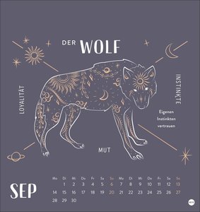 Krafttiere Postkartenkalender 2026
