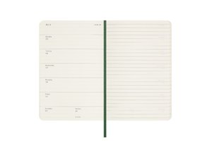 Moleskine 12 Monate Wochen Notizkalender 2024, Pocket/A6, Myrtengrün
