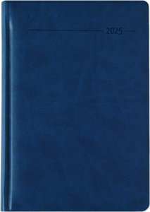 Buchkalender Tucson blau 2025 - Büro-Kalender A5 - Cheftimer - 1 Tag 1 Seite - 416 Seiten - Tucson-Einband - Zettler