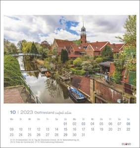 Ostfriesland einfach schön Postkartenkalender 2023. Schafe, Leuchttürme und Meer: Urlaubsfeeling in einem kleinen Kalender zum Aufstellen. Ostfriesland in einem Postkarten-Fotokalender.