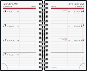 Wochenkalender Modell Timing 3, 2023, PP-Einband schwarz