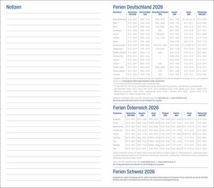 Wochen-Taschenkalender, schwarz 2026