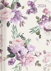 Ladytimer Roses 2024 - Rose - Taschenkalender A6 (10,7x15,2 cm) - Weekly - 192 Seiten - Notiz-Buch - Termin-Planer - Alpha Edition