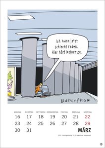 Peter Butschkow: Cartoon-Kracher Halbmonatskalender 2026