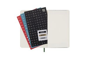 Moleskine 12 Monate Wochen Notizkalender 2024, Pocket/A6, Myrtengrün