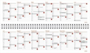 Batik Wochenquerplaner 2024. Querkalender im angesagten Batik-Design sorgt für Farbe auf dem Schreibtisch! Kalender zum Umklappen mit Übersicht über alle wichtigen Termine.