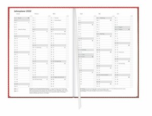 Terminer A5, Struktur rot Kalender 2022