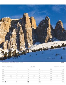 Weltnaturerbe Dolomiten Kalender 2026