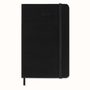 Moleskine 12 Monate Wochen Notizkalender 2024, Pocket/A6, Schwarz