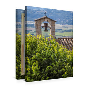 Premium Textil-Leinwand 50 cm x 75 cm hoch Glockenturm in Bonnieux, Luberon, Provence, Frankreich