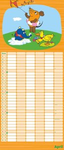 Die Maus 2025 – DUMONT Mega-Familienkalender mit 6 Spalten – Familienplaner mit 2 Stundenplänen und Ferientabelle – Hochformat 30,0 x 70,0 cm