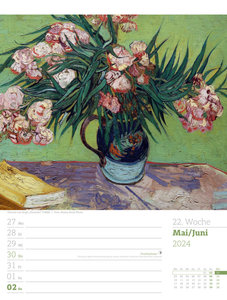 Kunstwelt - Impressionismus und Klassische Moderne - Wochenplaner Kalender 2024