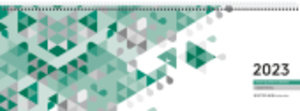 Tischquerkalender Giganta XXL grün 2023 - 42,2x14,8 cm - 1 Woche auf 2 Seiten - Bürokalender - Stundeneinteilung 7 - 22 Uhr - 126-0013