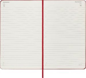 Moleskine 12 Monate Tageskalender 2024, Large/A5, Scharlachrot