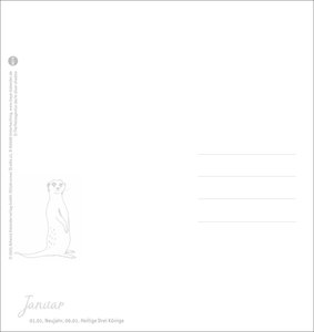 Erdmännchen Postkartenkalender 2026
