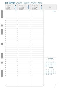 Kalendereinlage Timer 21, 1 Woche 2 Seiten senkrecht 2022