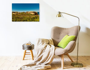Premium Textil-Leinwand 75 cm x 50 cm quer Ein Motiv aus dem Kalender Côte de Granit Rose, einmalige Küstenregion der Bretagne