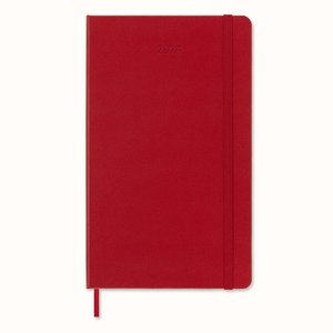 Moleskine 12 Monate Tageskalender 2024, Large/A5, Scharlachrot
