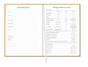 Kalenderbuch A6  gelb 2026