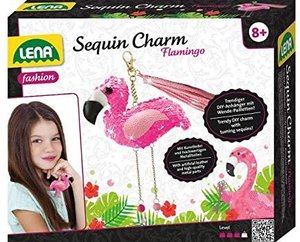 LENA® 42659 - fashion, Sequin Charm Flamingo, Schmuck-Anhänger