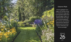 Eine Reise durch die Welt der Gärten Premiumkalender 2024. Tischkalender mit 365 Fotos idyllischer Gärten. Farbenprächtiger Aufstellkalender 2024. Garten-Kalender für jeden Tag