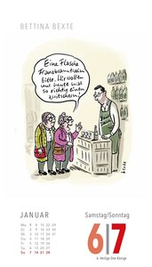 Fiese Bilder Cartoons für jeden Tag 2024: Tageskalender