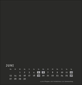 Bastelkalender schwarz mittel 2022