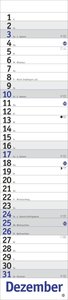 Blauer Langplaner 2023. Praktischer Streifenkalender fürs Büro. Länglicher Wandkalender mit genug Platz für Notizen. Terminkalender 2023. 11x49 cm