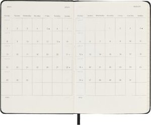Moleskine 12 Monate Wochenkalender 2024, Pocket/A6, Schwarz