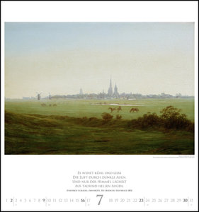 Caspar David Friedrich 2023 - Kunst-Kalender - Wand-Kalender - 45x48