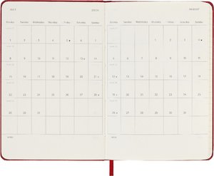 Moleskine 12 Monate Wochen Notizkalender 2024, Pocket/A6, Scharlachrot