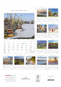 Niedersachsen und Bremen 2023 - Bild-Kalender 23,7x34 cm - Regional-Kalender - Wandkalender - mit Platz für Notizen - Alpha Edition