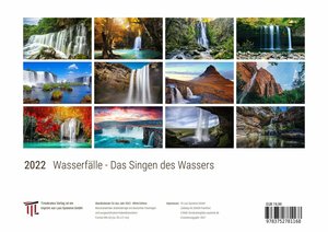 Wasserfälle - Das Singen des Wassers 2022 - White Edition - Timokrates Kalender, Wandkalender, Bildkalender - DIN A4 (ca. 30 x 21 cm)