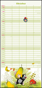 Der kleine Maulwurf 2023 Familienplaner - Familien-Timer - Termin-Planer - Kinder-Kalender - Familien-Kalender - 22x45