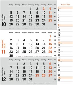 times&more 3-Monatsplaner, orange 2026