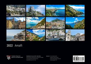 Amalfi 2022 - Black Edition - Timokrates Kalender, Wandkalender, Bildkalender - DIN A4 (ca. 30 x 21 cm)