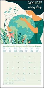 GreenLine Green Vibes 2023 - Wand-Kalender - Broschüren-Kalender - 30x30 - 30x60 geöffnet