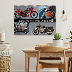 Deutsche Motorrad Oldtimer (Wandkalender 2024 DIN A3 quer), CALVENDO Monatskalender