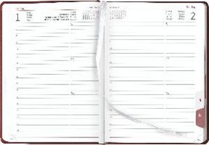 Buchkalender Tucson rot 2023 - mit Registerschnitt - Büro-Kalender A5 - 1 Tag 1 Seite - 416 Seiten - Tucson-Einband - Alpha Edition