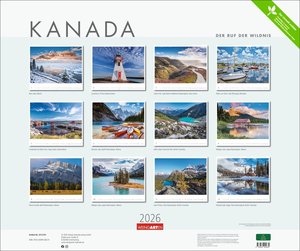 Kanada Kalender 2026 - Der Ruf der Wildnis