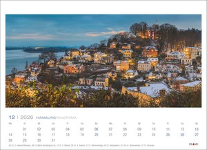 Hamburg Panorama Postkartenkalender 2026