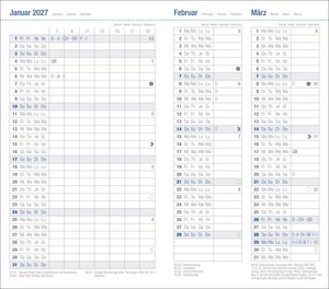 Monats-Taschenkalender, schwarz 2026
