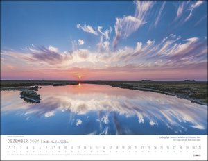 Wetter, Wind und Wolken 2024. Das Küstenwetter in einem großen Foto-Kalender mit Kommentaren von "Wetterfrosch" Meeno Schrader. Kalender im Großformat mit spektakulären Fotos.