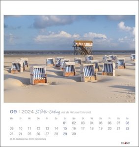 St. Peter-Ording und die Halbinsel Eiderstedt Postkartenkalender 2024. Kleiner Kalender mit Urlaubsfeeling. Postkarten-Fotokalender zum Aufstellen oder Aufhängen.