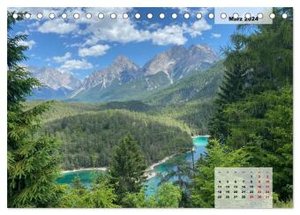 Alpenauszeit - Schöne Orte der Alpen (Tischkalender 2024 DIN A5 quer), CALVENDO Monatskalender