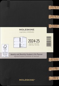 Moleskine 12 Monate Studienplaner mit Spiralbindung 2025, L/A5